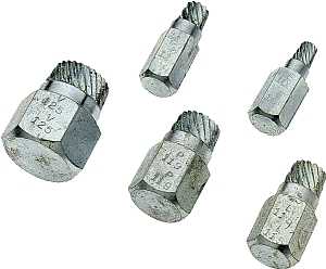 Superior Tool 05250 Bolt Extractor Kit, 5-Piece, Steel