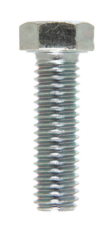 HILLMAN 7/16 in. D X 1-1/2 in. L Heat Treated Zinc Steel Hex Head Cap Screw 50 pk