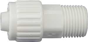 Flair-It 16852 Tube to Pipe Adapter, 1/2 x 3/8 in, PEX x MPT, PEX-A, PEX-B, Polyoxymethylene, White