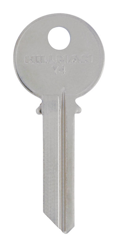HILLMAN Traditional Key House/Office Key Blank 129 Y4 Single For Yale Locks, Pack of 4