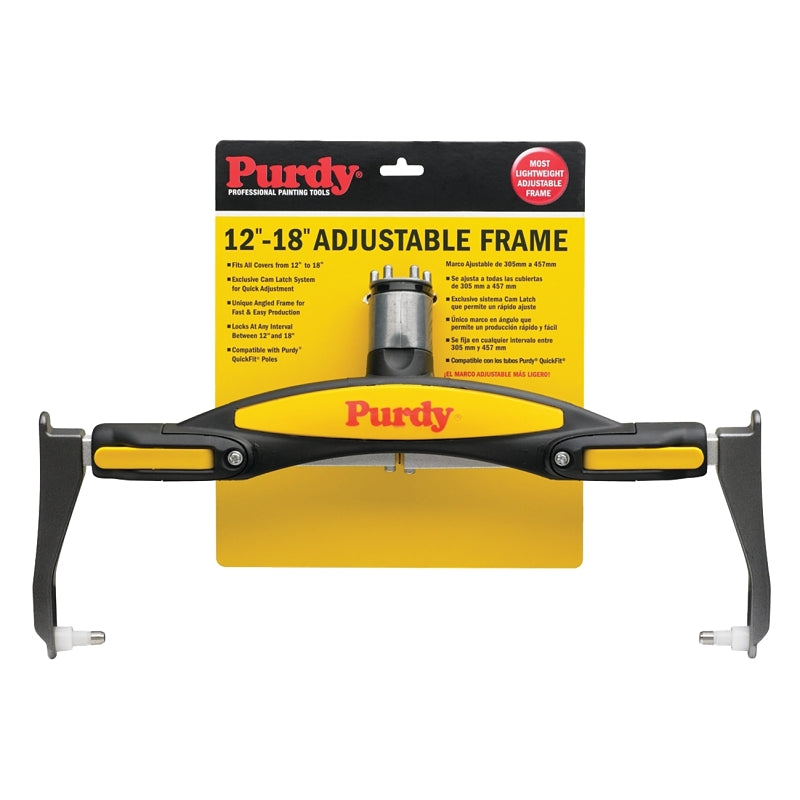 Purdy Revolution 14A753018 Roller Frame, 12 to 18 in L Roller, Plastic Handle, Ergonomic, Universal Threaded Handle