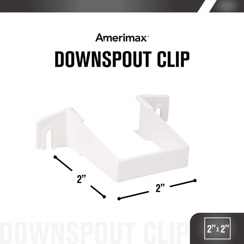 Amerimax 1 in. H X 3.3 in. W X 4.3 in. L White Vinyl U Downspout Bracket