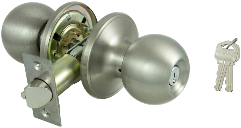 ProSource T3P00V-PS Entry Knob, Stainless Steel, KW1, KA3 Keyway, 3 Grade, Pack of 3