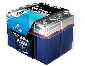 Rayovac HIGH ENERGY A1604-8PPK Battery, 9 V Battery, Alkaline, Rechargeable: No, 8/PK