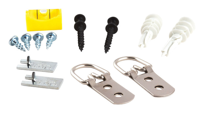 Hangman Silver D-Ring Hanger 100 lb 2 pk