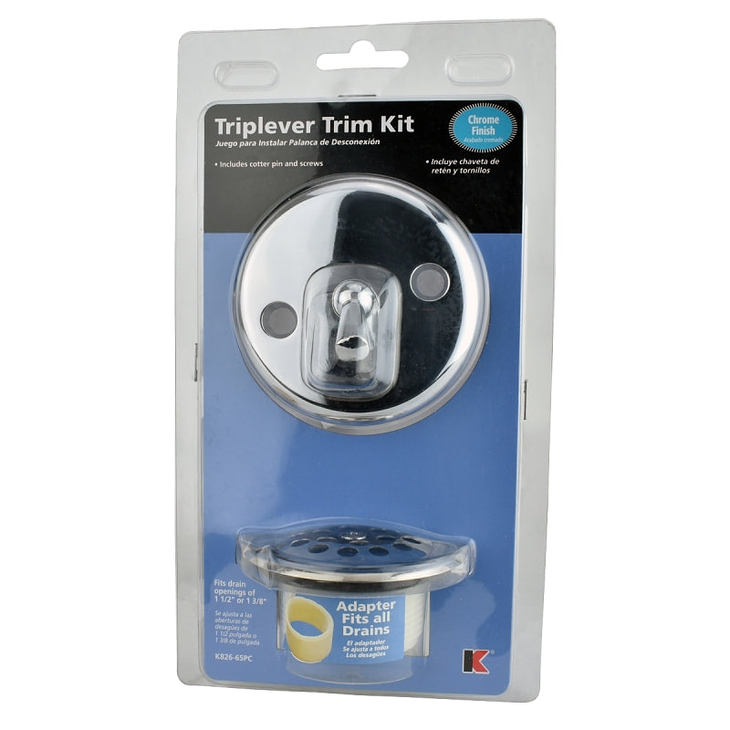 Keeney K826-65PC Trip Lever Trim Kit, Metal, Polished Chrome