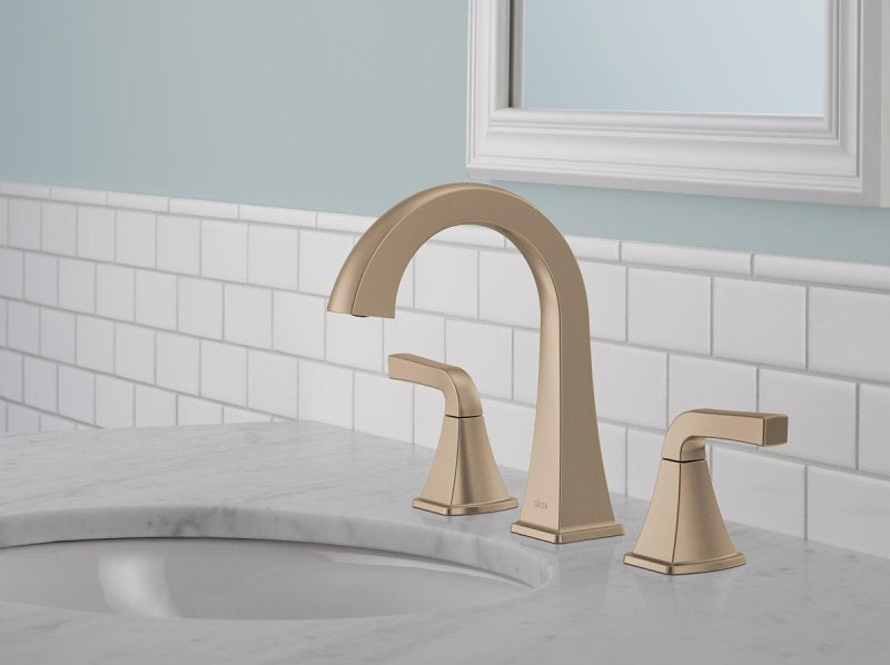 Delta Knoxville Series 35854LF-CZ Widespread Bathroom Faucet, 1.2 gpm, 2-Faucet Handle, 3-Faucet Hole, Metal