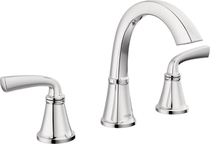 Delta Geist Series 35864LF Widespread Bathroom Faucet, 1.2 gpm, 2-Faucet Handle, 3-Faucet Hole, Metal, Chrome