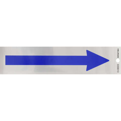 HILLMAN English Silver Arrow Decal 2 in. H X 8 in. W, Pack of 6