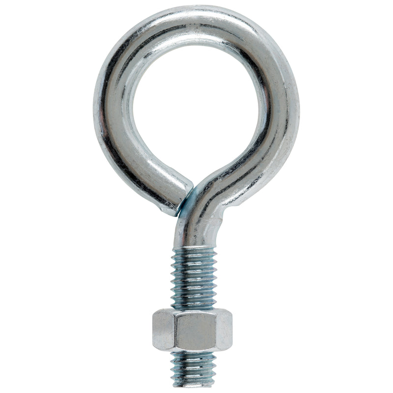 Hampton 3/8 in. X 3 in. L Zinc-Plated Steel Eyebolt Nut Included, Pack of 10