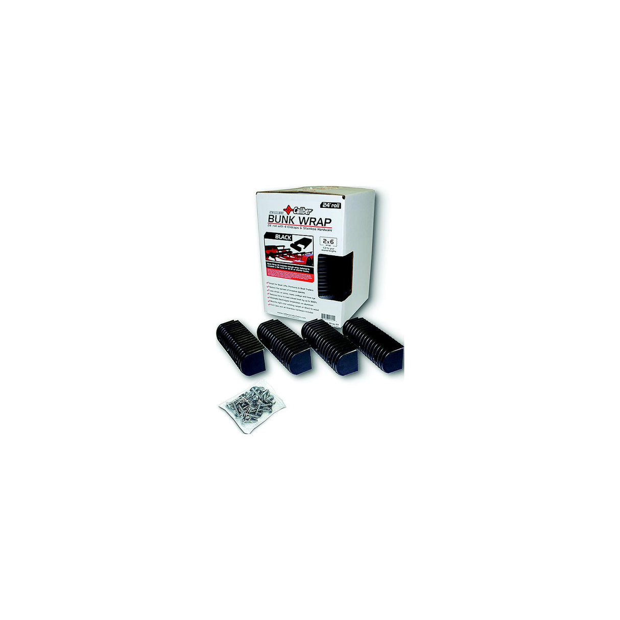 Caliber 23050BK Bunk Wrap Kit (Includes 4 Endcaps and Stainless Steel Hardware)