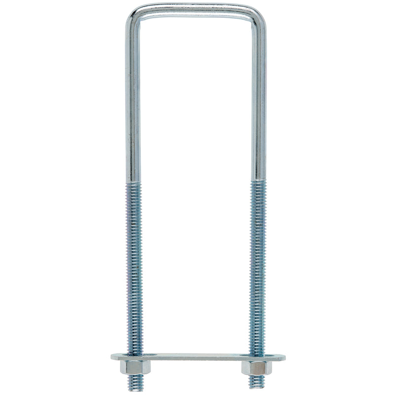 Hampton 5/16 in. X 2 in. W X 6-3/4 in. L Coarse Zinc-Plated Steel Square Bend U Bolt, Pack of 10