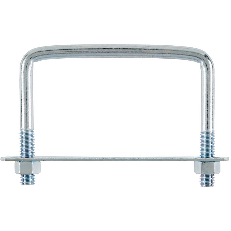 Hampton 3/8 in. X 4 in. W X 3 in. L Coarse Zinc-Plated Steel Square Bend U Bolt, Pack of 10