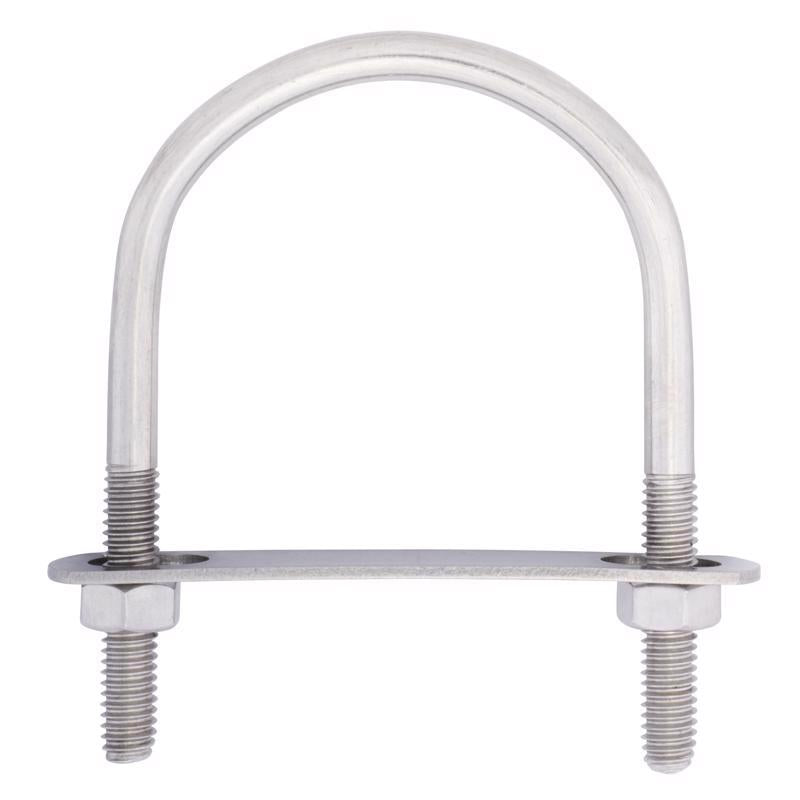 Hampton 5/16 in. X 2-1/2 in. W X 3-1/2 in. L Coarse Stainless Steel U-Bolt, Pack of 5
