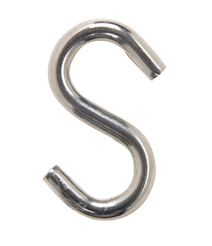 Hampton Medium Silver Stainless Steel 1.43 in. L S-Hook 40 lb 1 pk, Pack of 20