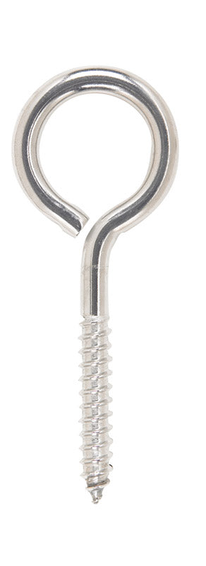 Hampton 3/8 in. X 4-1/2 in. L Stainless Stainless Steel Lag Thread Eyebolt, Pack of 5