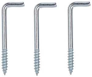 ProSource LR-396-PS Screw Hook, 5/8 in Opening, 5.3 mm Thread, 2-5/8 in L, Steel, Zinc