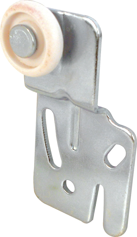 Prime-Line N 6500 Roller Assembly, 7/8 in Dia Roller, 1/4 in W Roller, Steel, Silver, 2-Roller, 60 lb, Side
