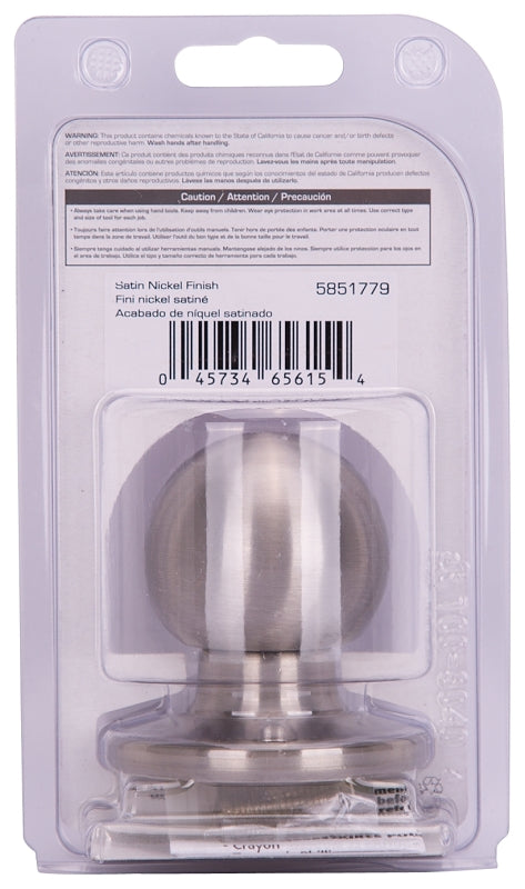 ProSource T3P40V-PS Dummy Knob, T3 Design, 1-3/8 to 1-3/4 in Thick Door, Stainless Steel, 65.7 mm Rose/Base