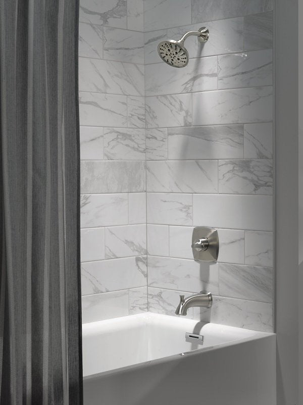 Delta SANDOVER Monitor 14 Series 144748-SP Tub and Shower Trim Set, 1.75 gpm Showerhead, 5-Spray Setting, 1-Handle