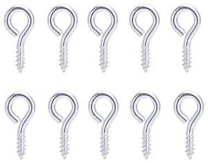 ProSource LR-226-PS Screw Eye, 2.4 mm Dia Wire, 3.1 mm Thread, 5/16 in L Thread, 13/16 in OAL, 36 lb Working Load, Steel