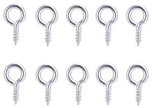 ProSource LR-227-PS Screw Eye, 2 mm Dia Wire, 2.5 mm Thread, 15/64 in L Thread, 5/8 in OAL, 25 lb Working Load, Steel