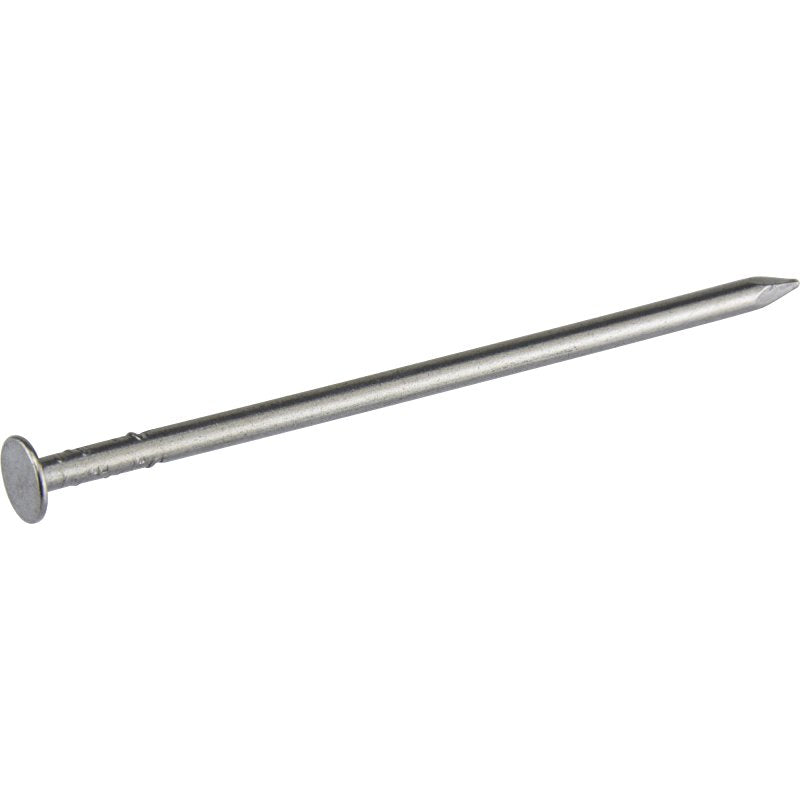 Hillman 532590 Nail, 4D, 1-1/2 in L, Steel, Bright, Flat Head, Smooth, Thin Shank, Silver, Pack of 6