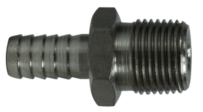 Midland Industries 73958FT Adapter, 2 in, Hose Barb, 2 in, MIP, 304 Stainless Steel