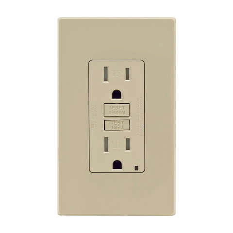 Leviton 15 amps 125 V Ivory Outlet/Wallplate 5-15R 1 pk