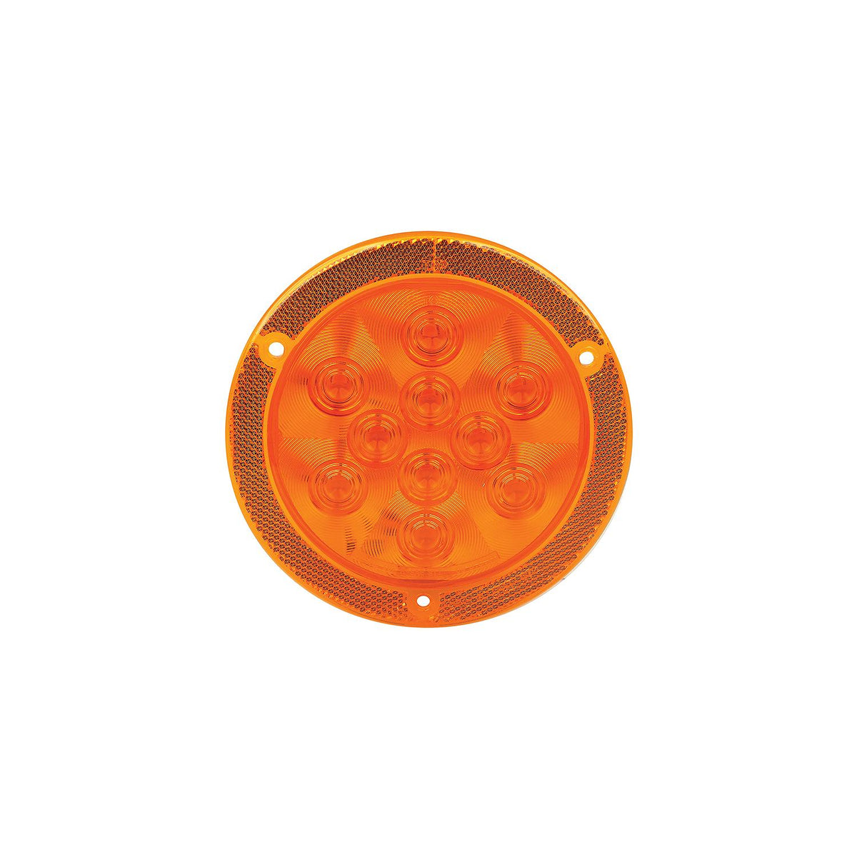FulTyme RV LED 4″ Round Sealed Light W/Reflex Mounting Flange, Yellow
