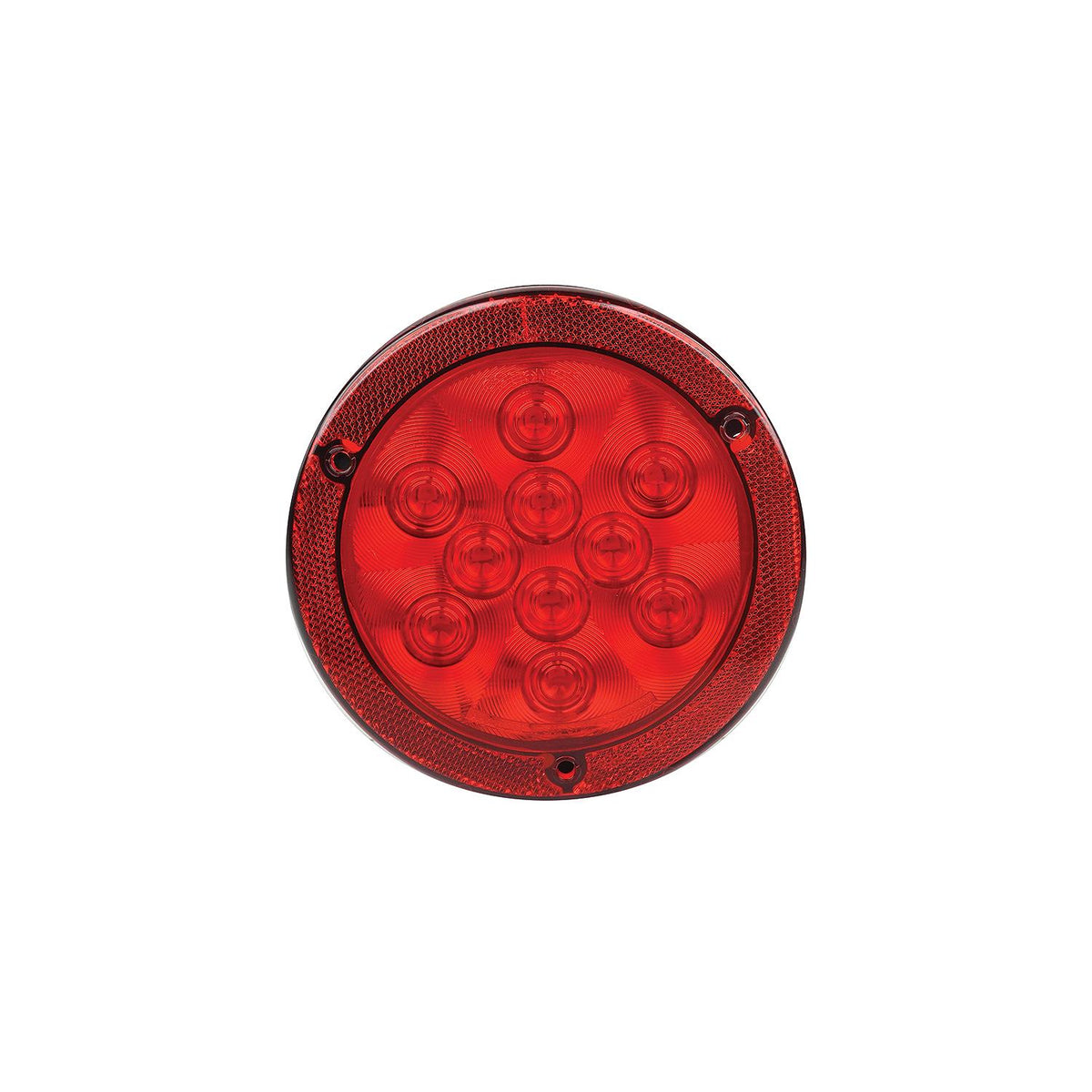 FulTyme RV LED 4″ Round Sealed Light W/Reflex Mounting Flange, Red