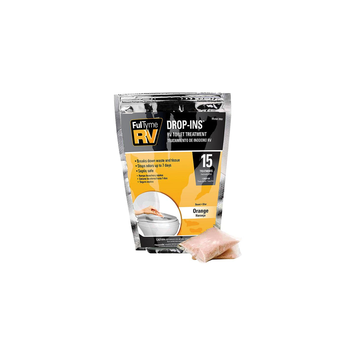 FulTyme RV 3997 RV Toilet Treatment Drop-INs, Orange Scent