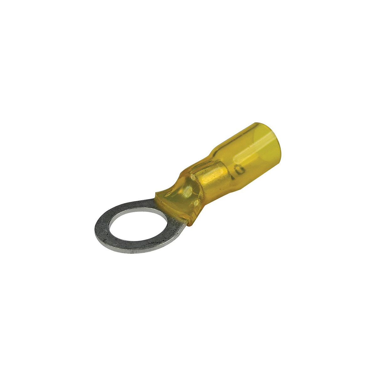 FulTyme RV Heat Shrink Ring Terminal, 12-10 Ga., 5/16 Stud, Yellow, 3/Pk
