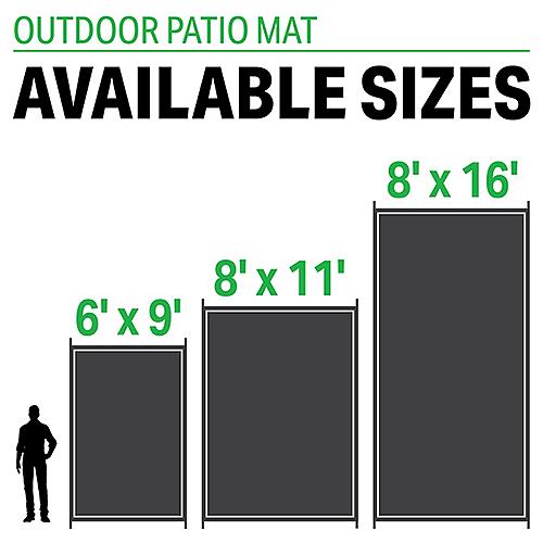 FulTyme RV 6069 Outdoor Patio Mat, Grey/Light Tan, 8' x 16'