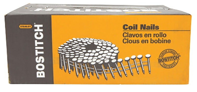 Bostitch C6R90BDSS-316 Series Siding Nail, Wire Coil Collation, 2 in L, Stainless Steel, Ring Shank