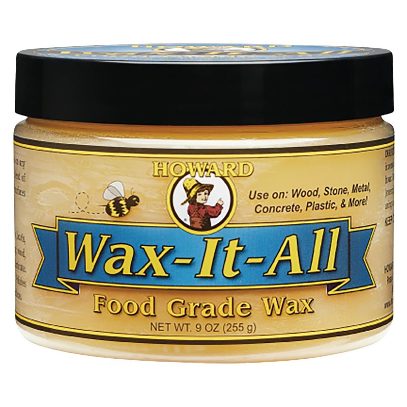 Howard Wax-It-All WAX009 Food-Grade Wax, Paste, 9 oz