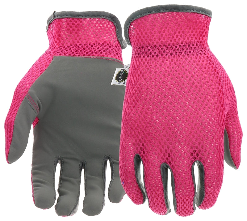 Miracle-Gro MG86120-W-SM Breathable, High-Dexterity, Slip-On Garden Gloves, Women's, S/M, Shirred Elastic Cuff