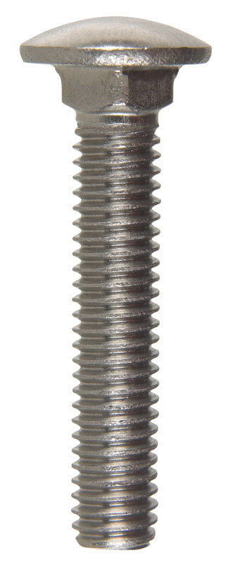 HILLMAN 0.375 in. X 2 in. L Stainless Steel Carriage Bolt 25 pk