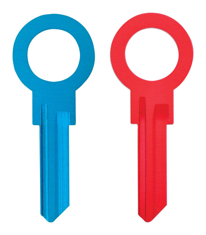 HILLMAN Zero Gravity House/Padlock Universal Key Blank Double, Pack of 6
