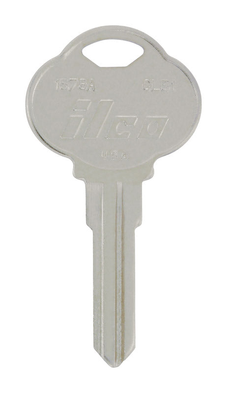 HILLMAN KeyKrafter Automotive Key Blank 187 Double For Club Steering Wheel Silver, Pack of 4
