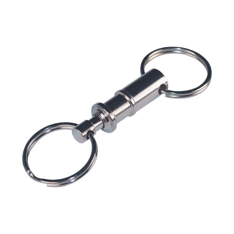 HILLMAN Metal Silver Valet Keychain, Pack of 5