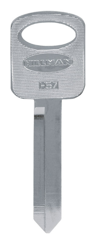 HILLMAN Traditional Key Automotive Key Blank Double For Ford Silver, Pack of 10