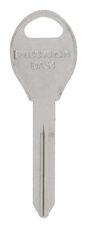 HILLMAN Traditional Key Automotive Key Blank Double For Nissan Silver, Pack of 10