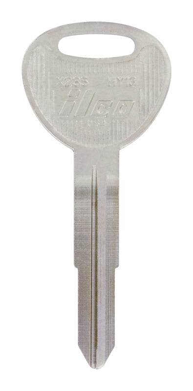 HILLMAN Traditional Key Automotive Key Blank Double For Hyundai Silver, Pack of 10