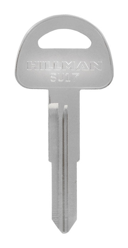 HILLMAN Traditional Key Automotive Key Blank Double For Suzuki Silver, Pack of 10