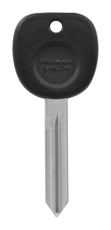 HILLMAN Traditional Key Automotive Key Blank Double For GM Black/Silver, Pack of 5