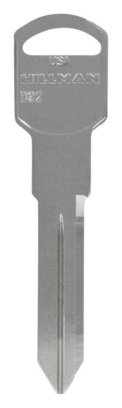 HILLMAN Traditional Key Automotive Key Blank Double For GM Silver, Pack of 10