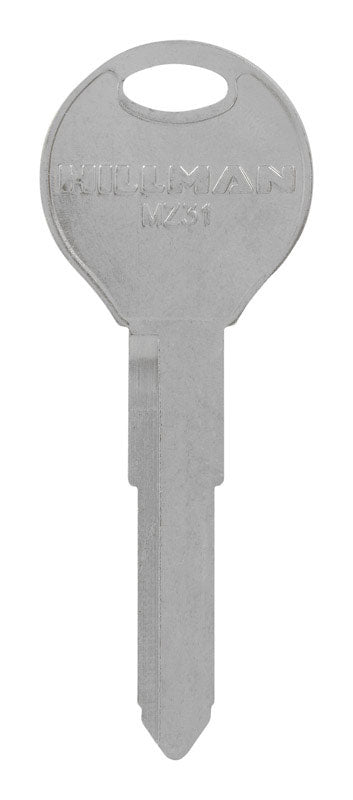 HILLMAN Traditional Key Automotive Key Blank Double For Mazda Silver, Pack of 10