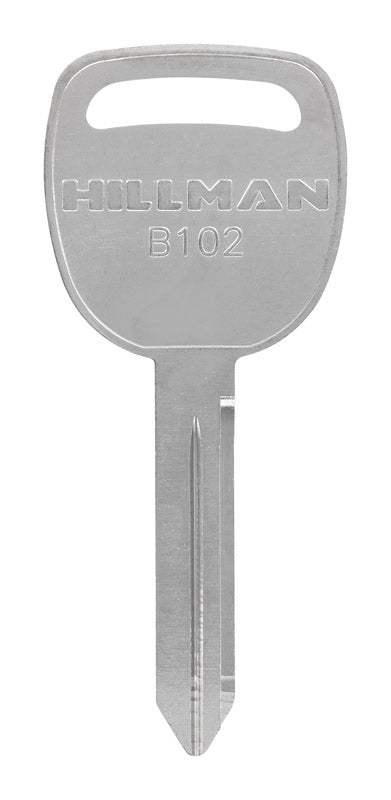 HILLMAN Traditional Key Automotive Key Blank Double For GM Silver, Pack of 10