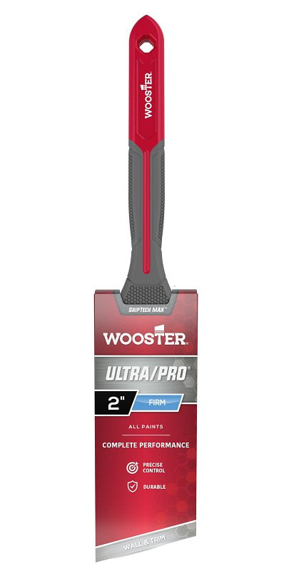 Wooster Ultra/Pro GRIPTECH MAX Series G4174-2 Paint Brush, 2 in W, Firm Brush, 2-5/8 in L Bristle, Angular Handle